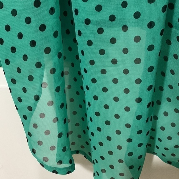 Luscious Los Angeles mint green and black polka-dot dress - Picture 8 of 11
